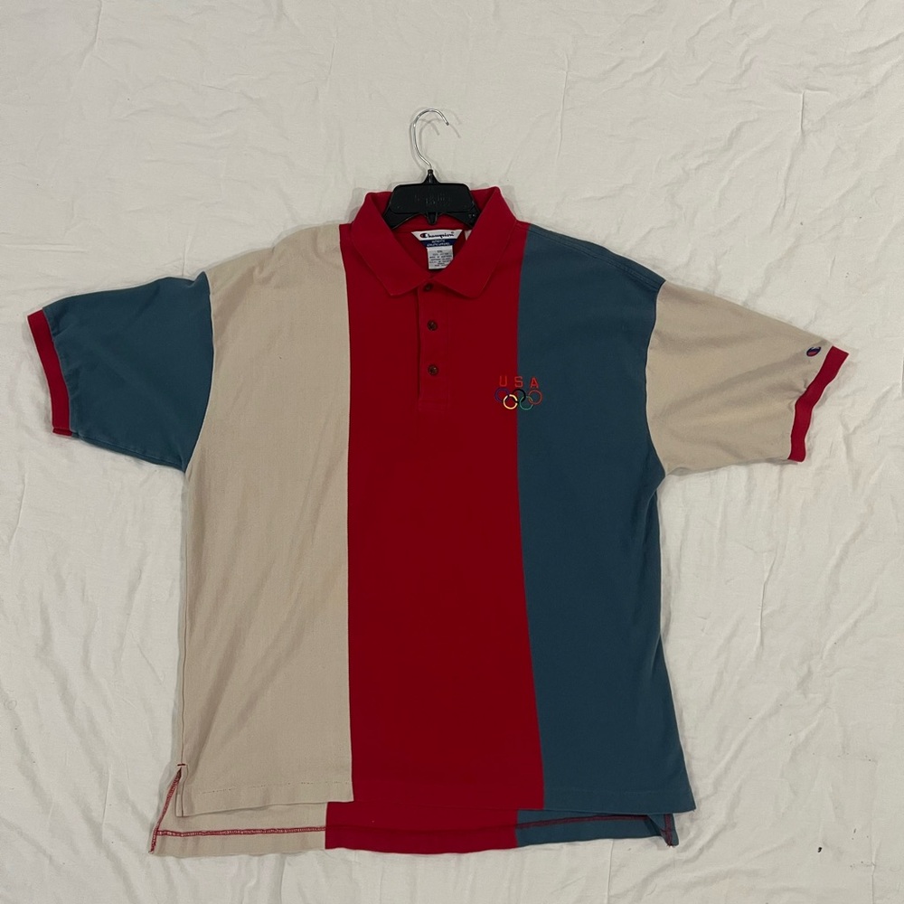 Vintage 90’s Champion Olympics men’s Polo XXL